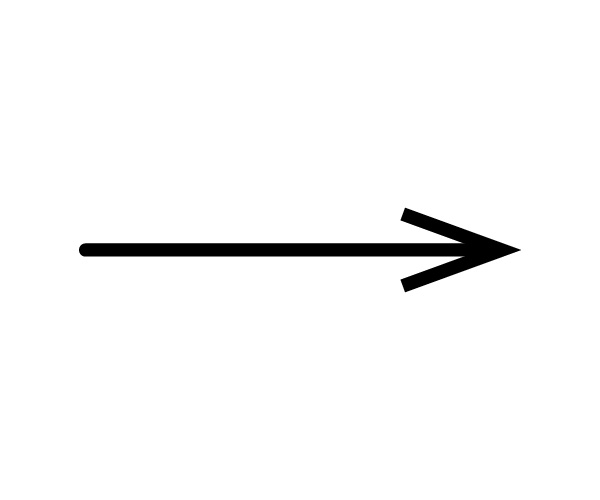 シンプルな矢印イラスト　細い線