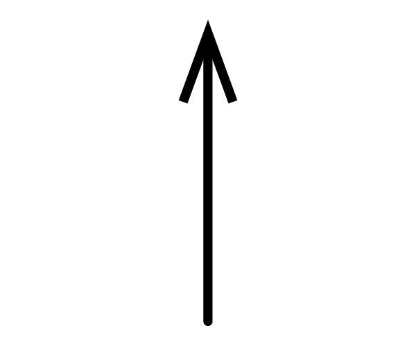 シンプルな矢印イラスト　細い線